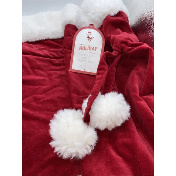 Pottery Barn Ella Letters to Santa Bag Velvet Sack Christmas Stocking 40 X 33 in - Picture 8 of 12